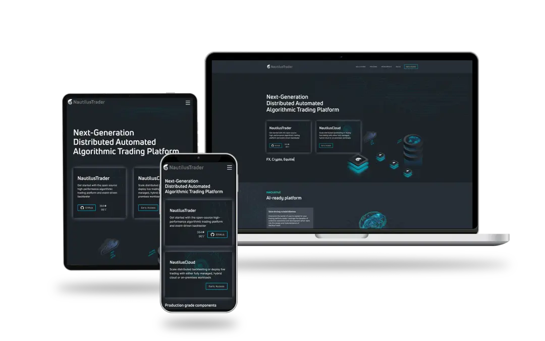 Image for Nautilus trader landing page